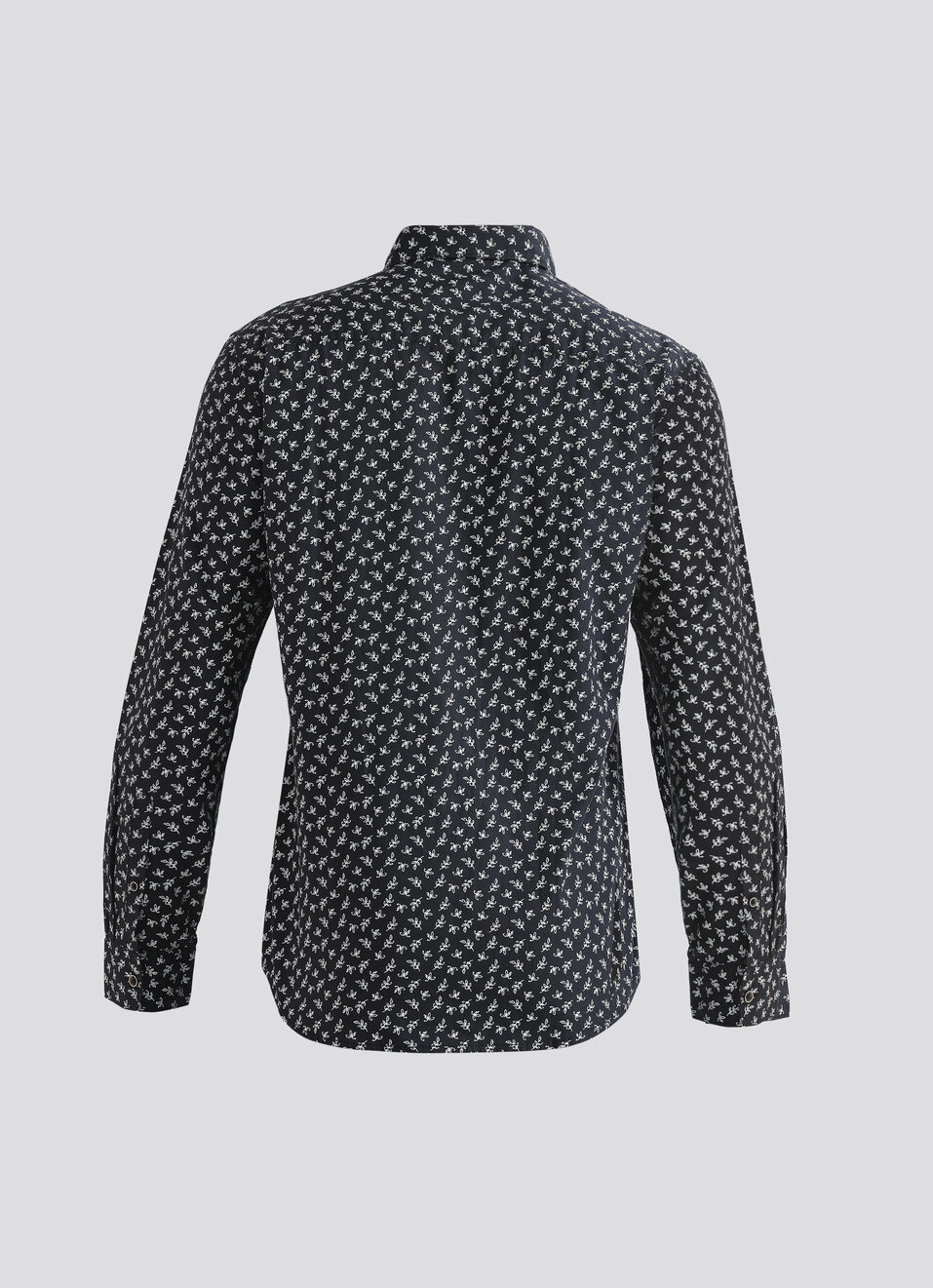 Black Leaf Print Full Sleeve Shirt, , large image number 7