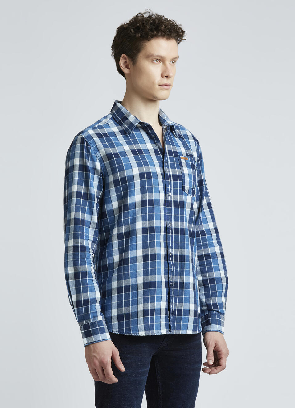 Blue Check Full Sleeve Shirt, , large image number 3
