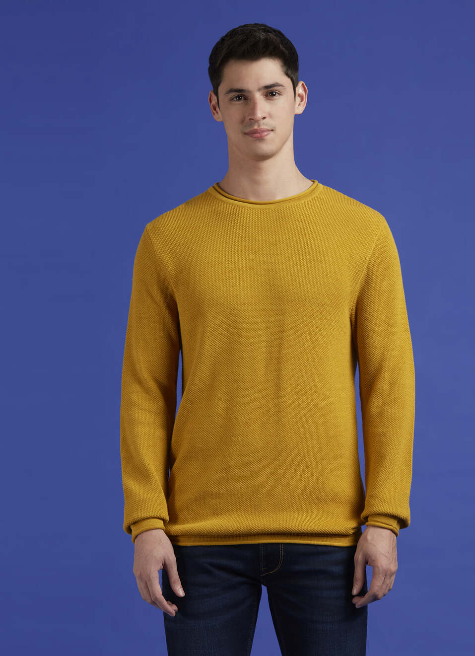 Yellow Lightweight Full Sleeve Sweater, , large image number 1