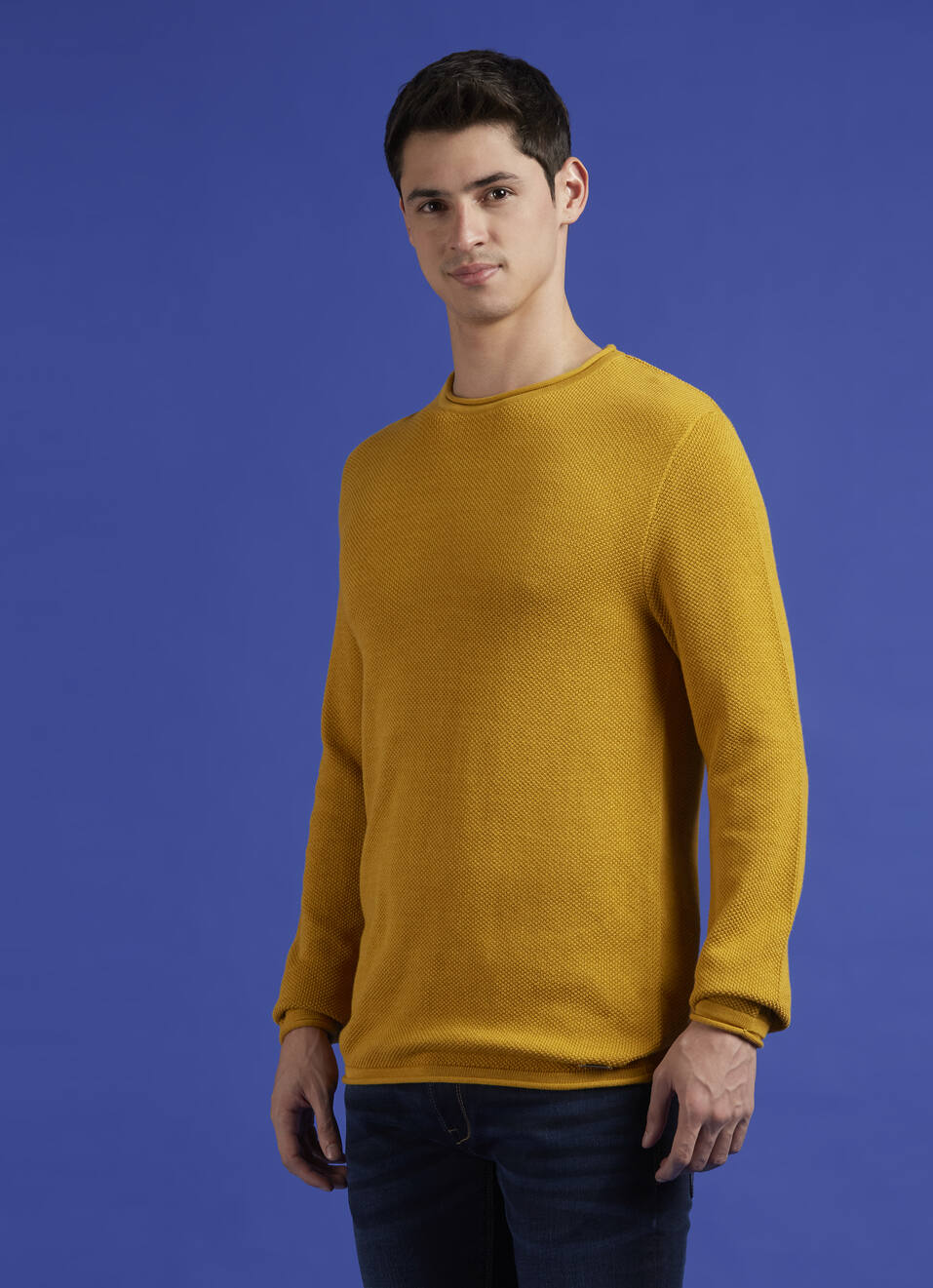 Yellow Lightweight Full Sleeve Sweater, , large image number 3