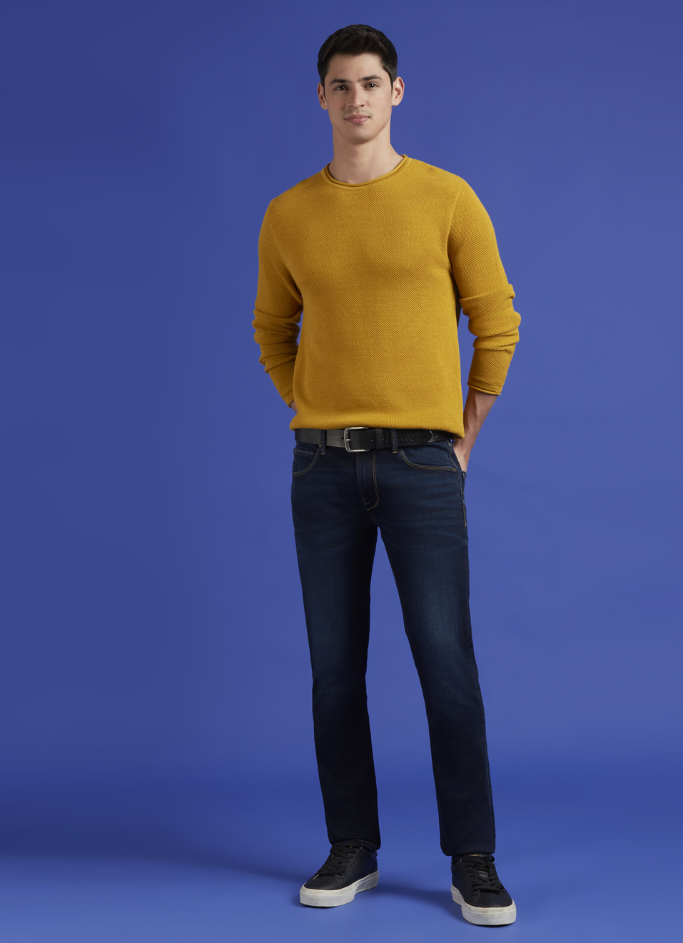 Yellow Lightweight Full Sleeve Sweater, , large image number 5