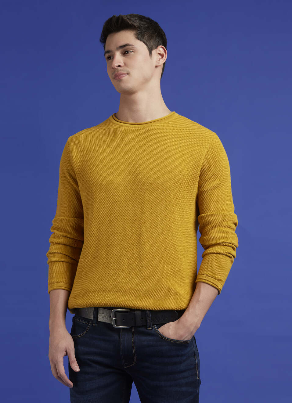 Yellow Lightweight Full Sleeve Sweater, , large image number 0