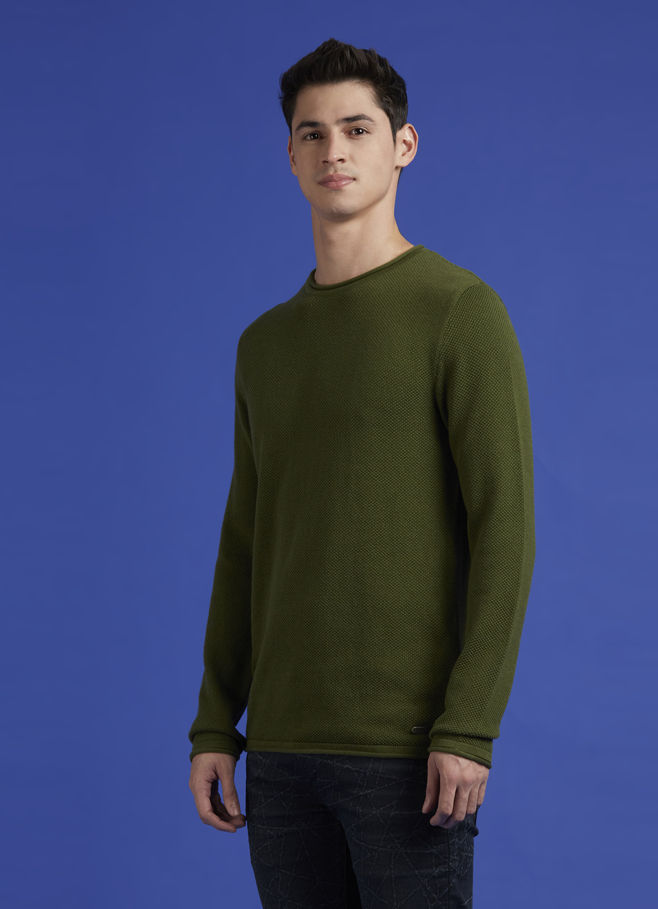 Green Lightweight Full Sleeve Sweater, , large image number 3