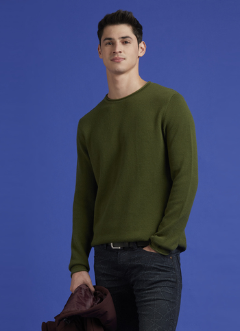 Green Lightweight Full Sleeve Sweater