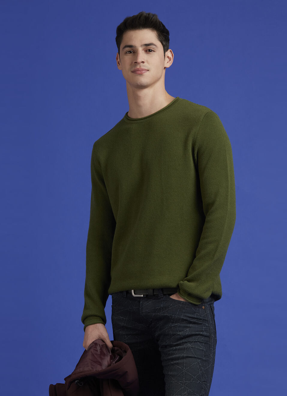 Green Lightweight Full Sleeve Sweater, , large image number 0