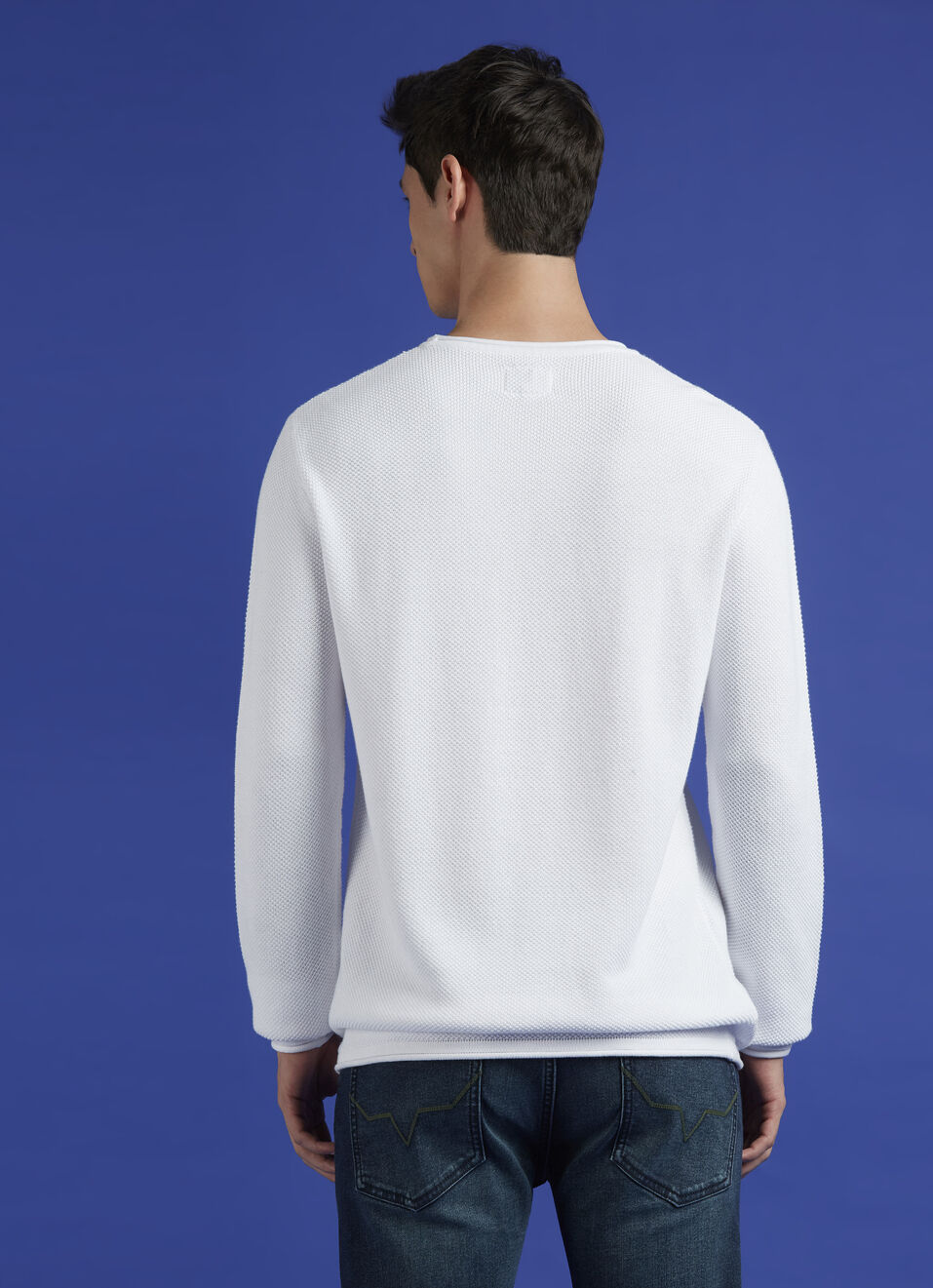 White Lightweight Full Sleeve Sweater, , large image number 2