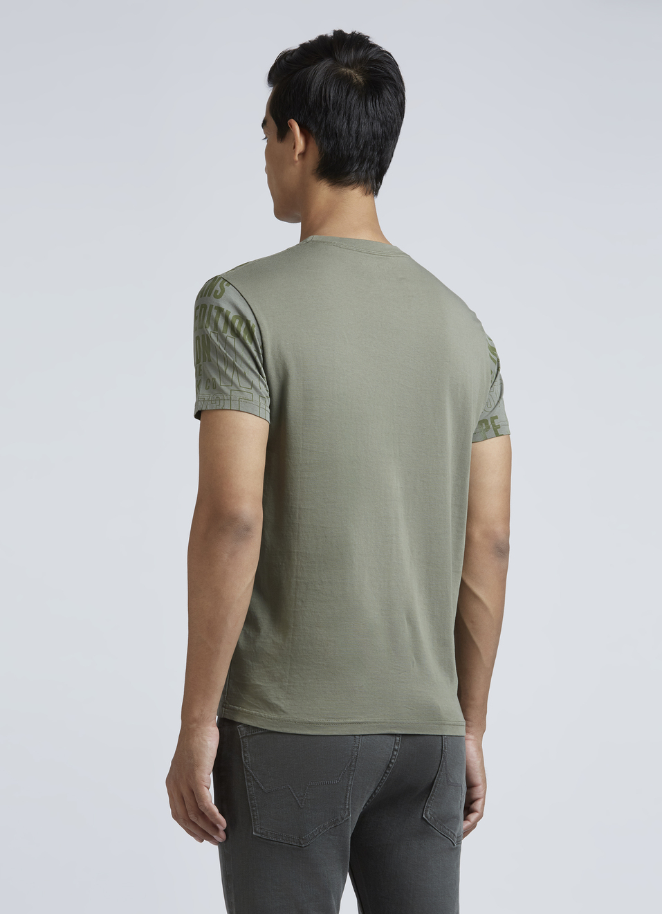 Green Typographic Print Short Sleeve T-shirt, , large image number 2