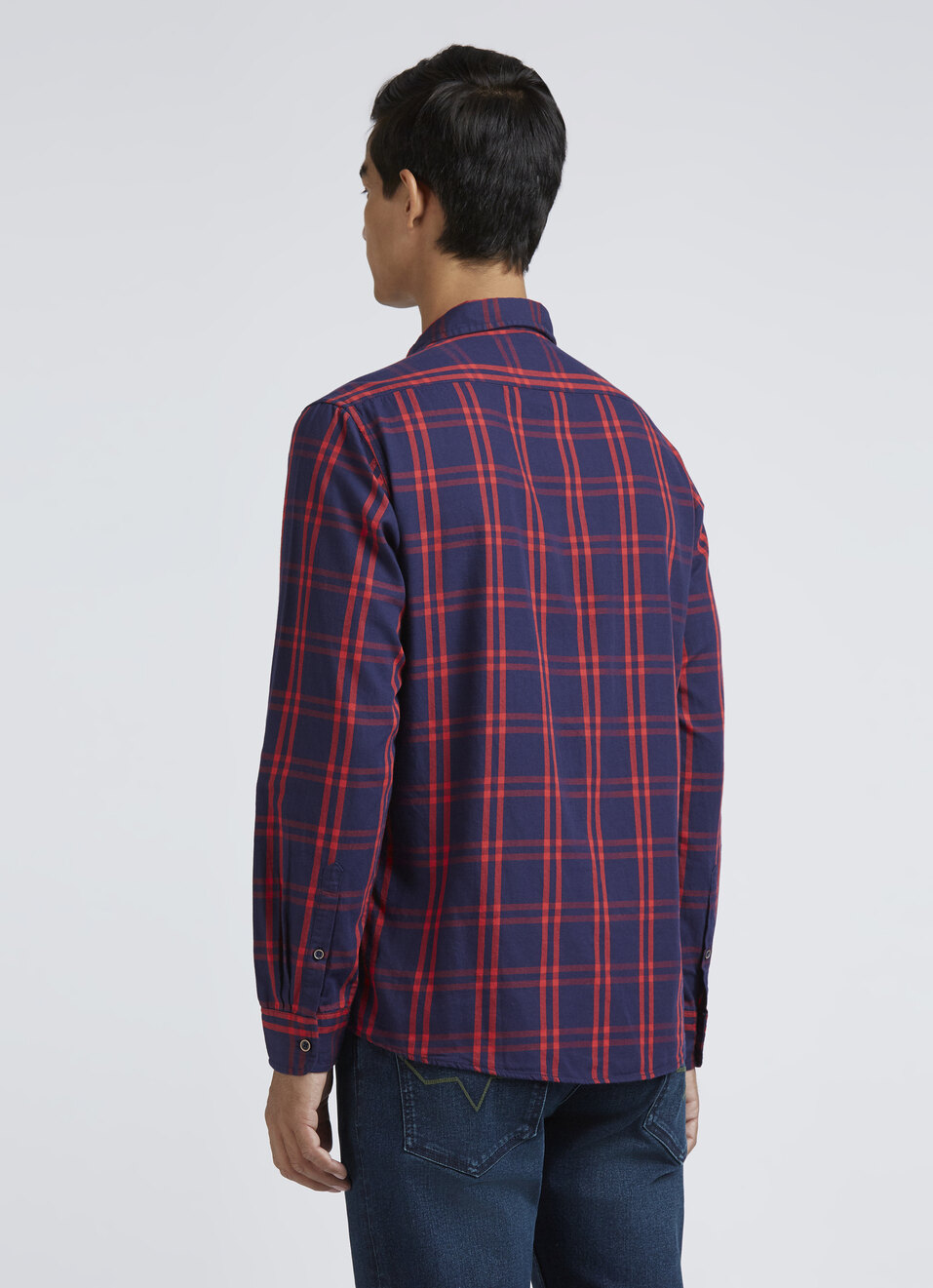 Navy Checks Full Sleeves Shirt, , large image number 2