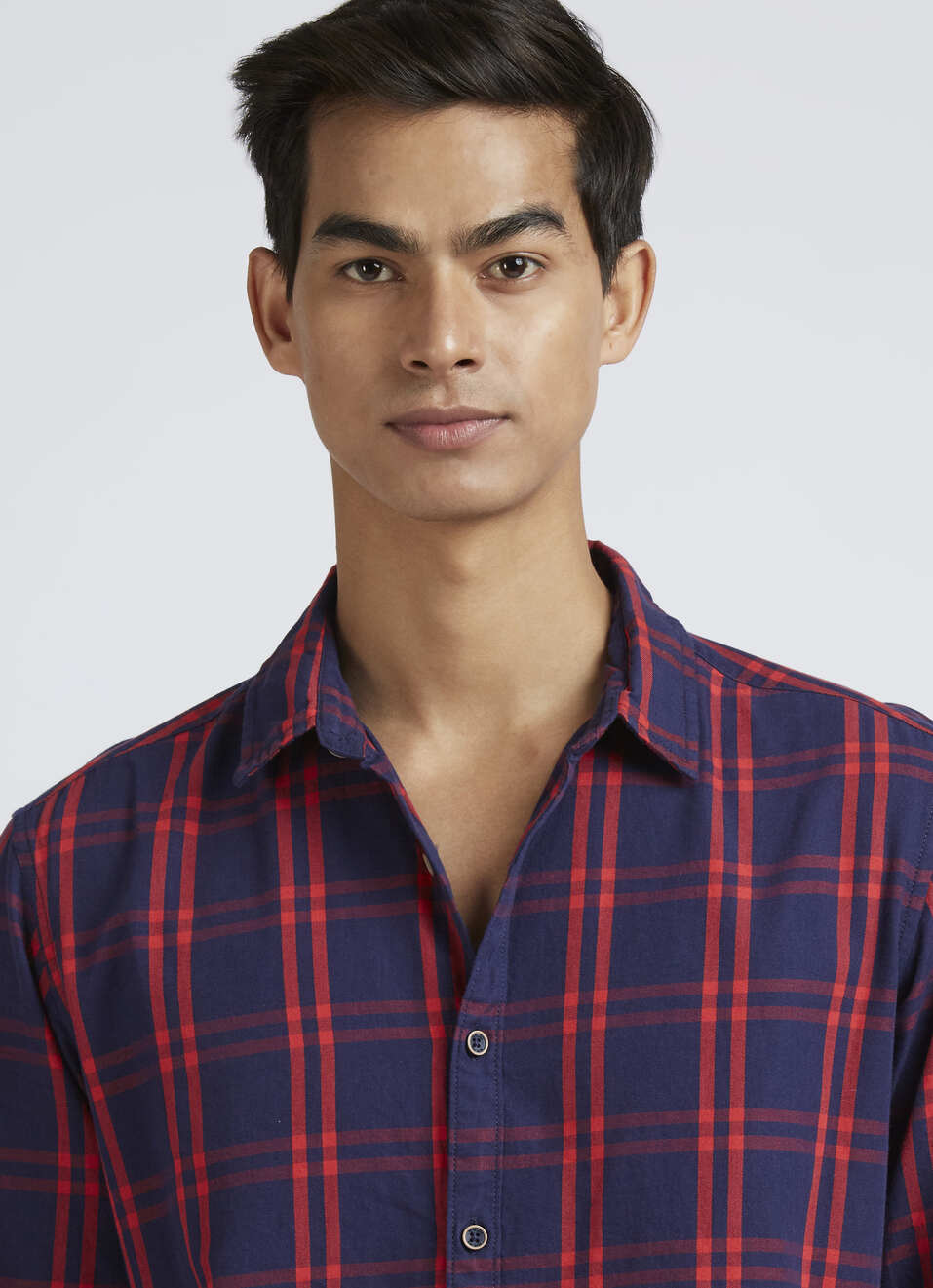 Navy Checks Full Sleeves Shirt, , large image number 4