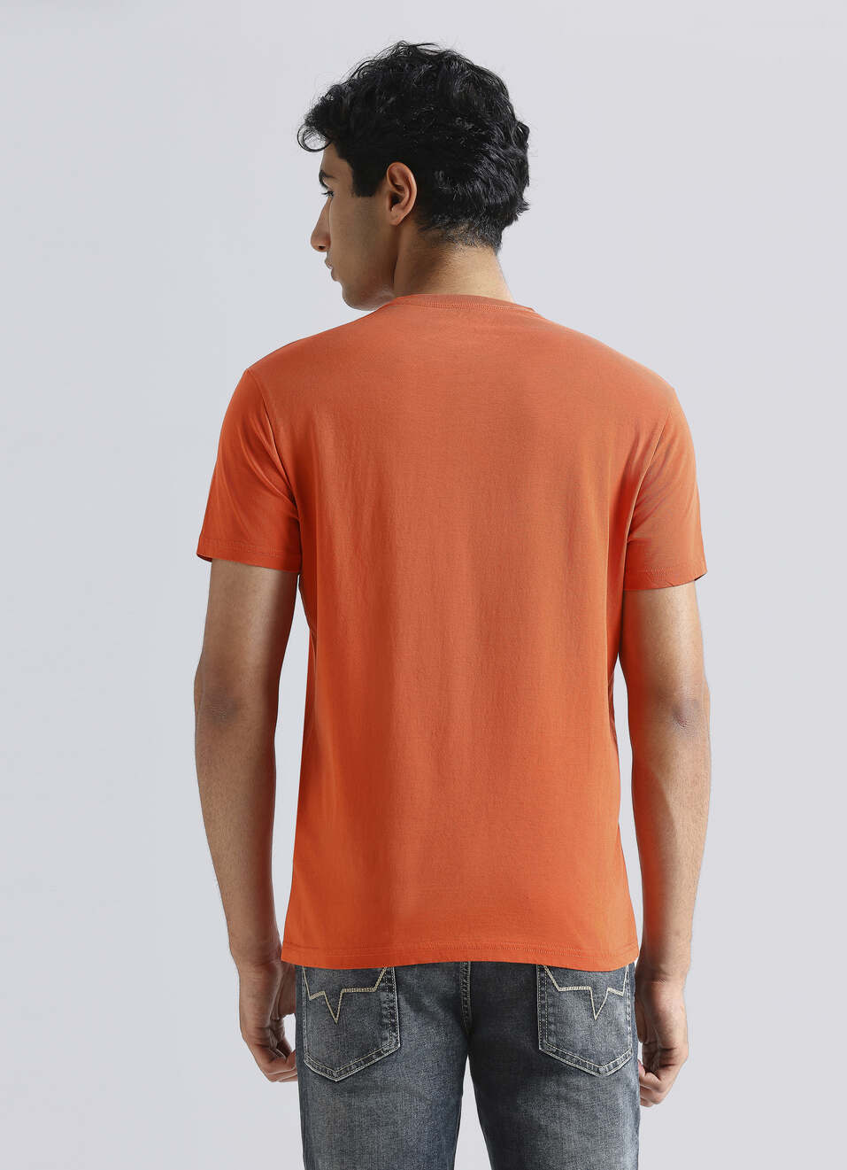 Orange Graphic Print Short Sleeve T-shirt, , large image number 2