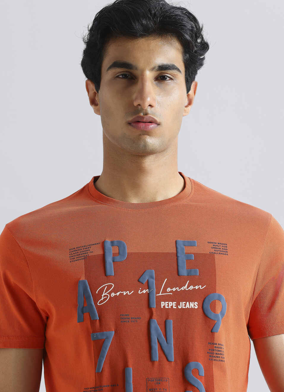 Orange Graphic Print Short Sleeve T-shirt, , large image number 4