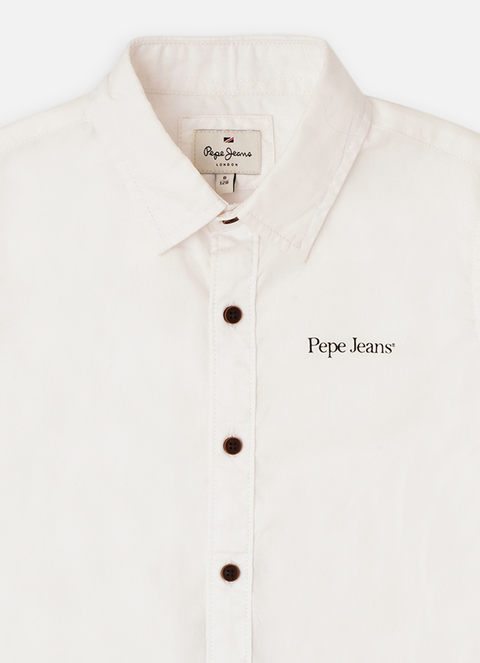 Boys White Back Print Full Sleeve Shirt, , large image number 2