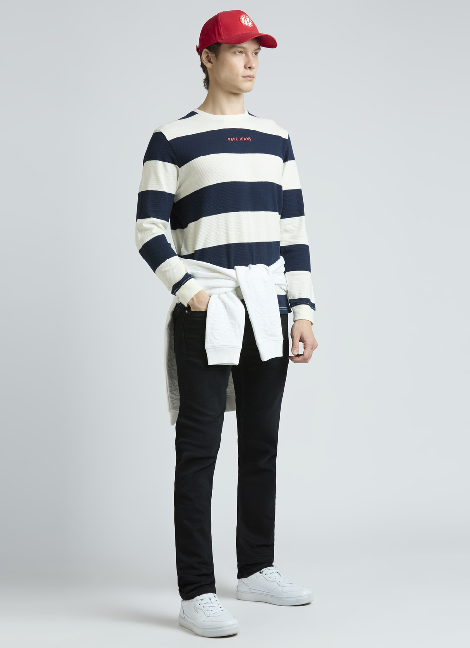 Navy Stripes Full Sleeves T-shirt, , large image number 5