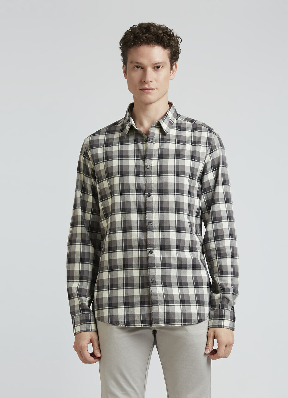 Black Checks Full Sleeve Shirt, , large image number 1