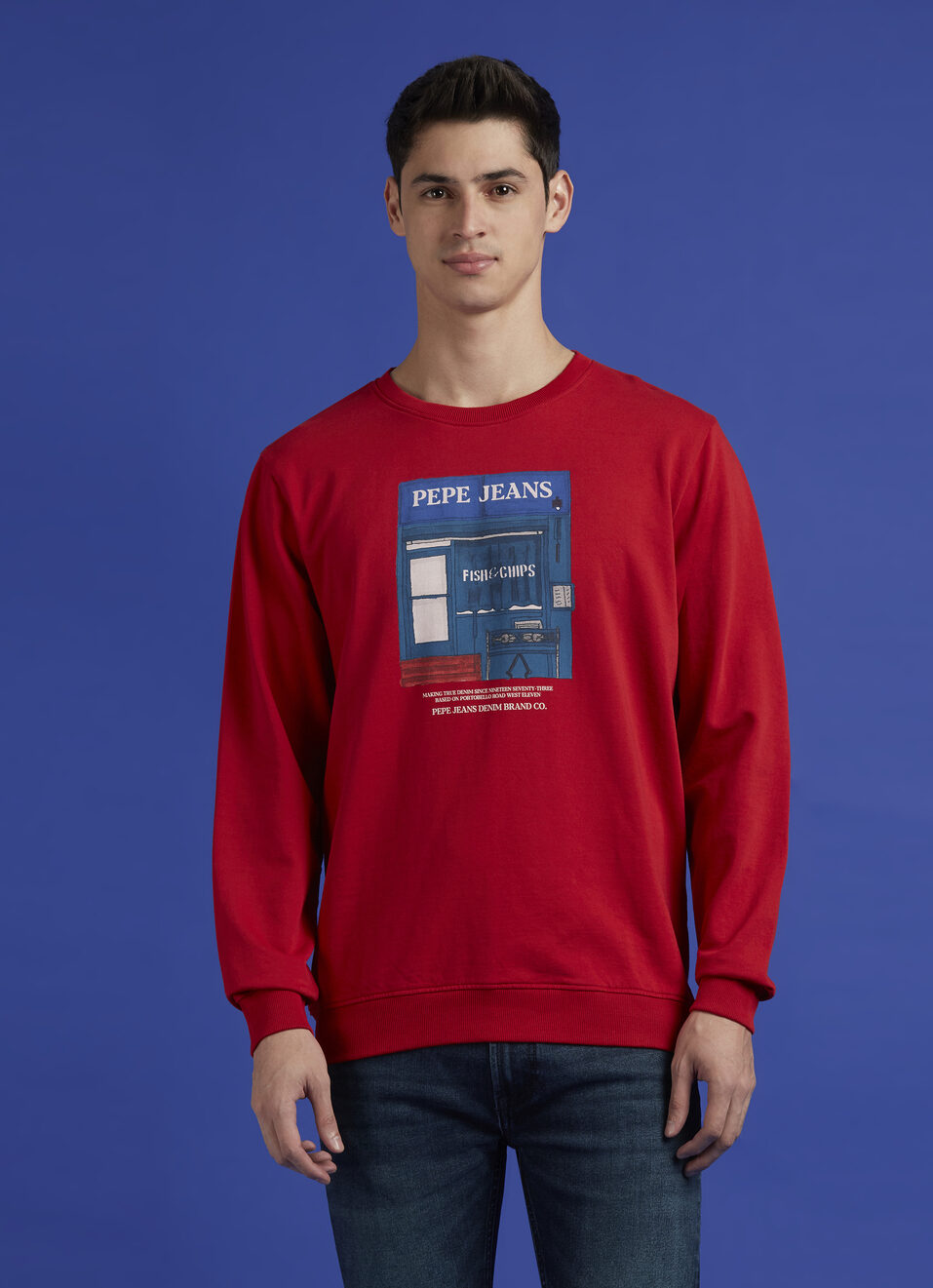 Red Graphic Print Full Sleeve Sweatshirt, , large image number 1