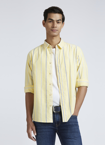 Yellow Stripes Full Sleeve Shirt