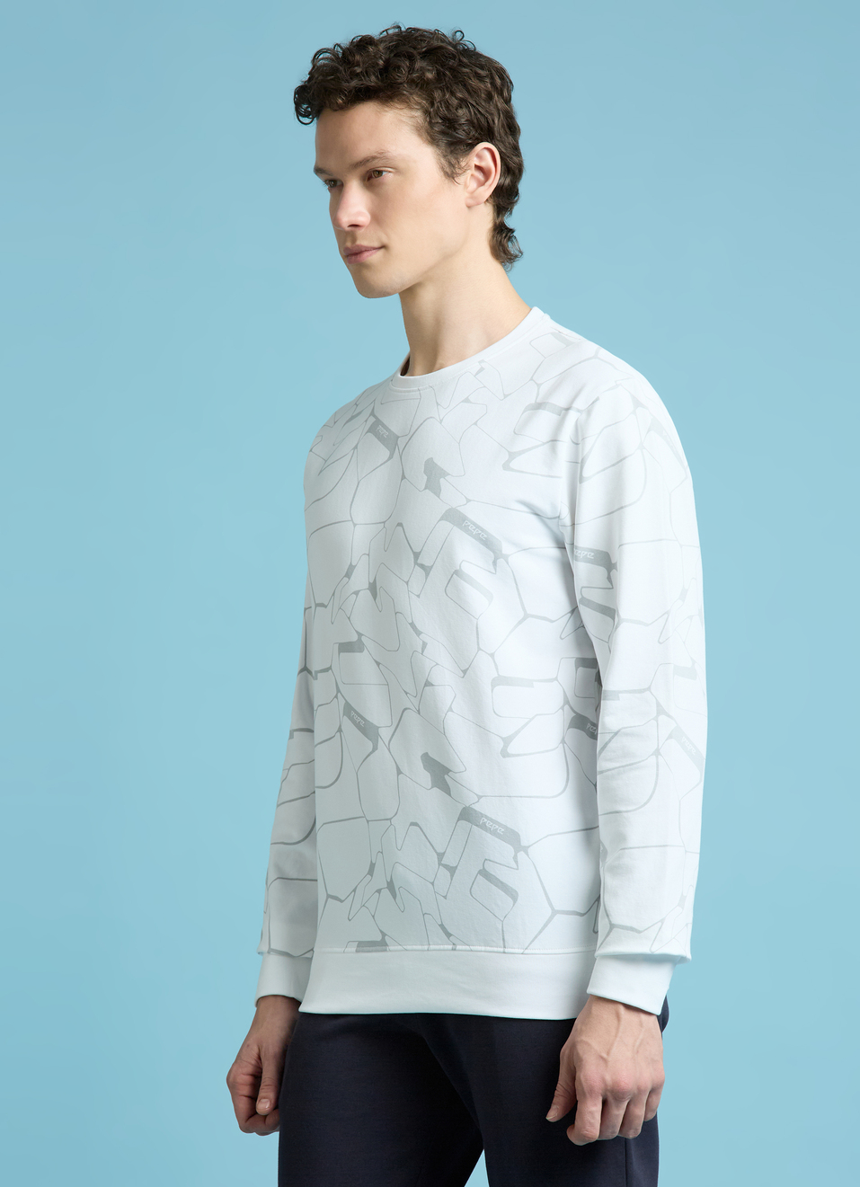 White Abstract Print Full Sleeve Shirt, , large image number 3