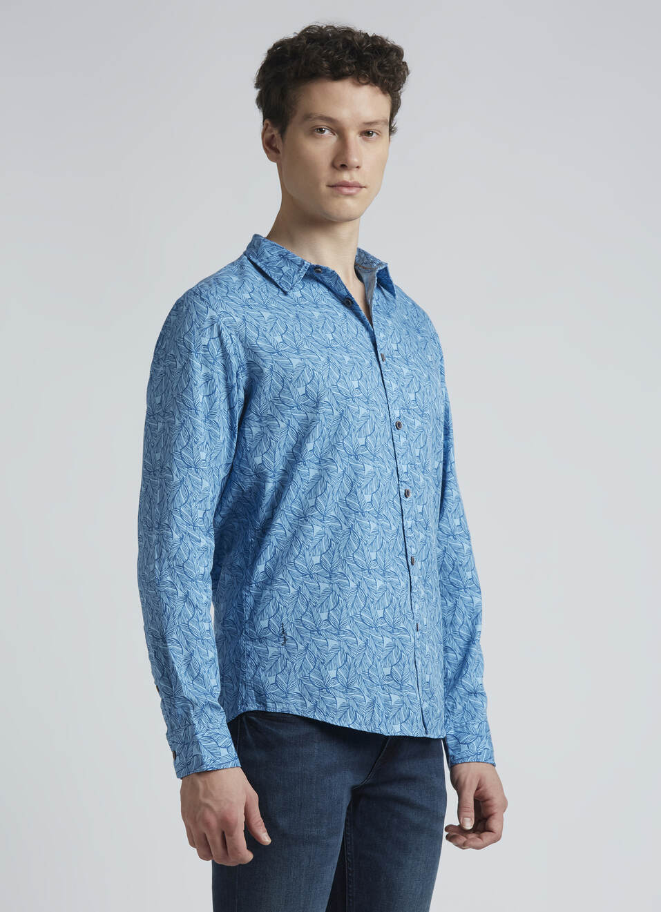 Blue Abstract Print Full Sleeve Shirt, , large image number 3
