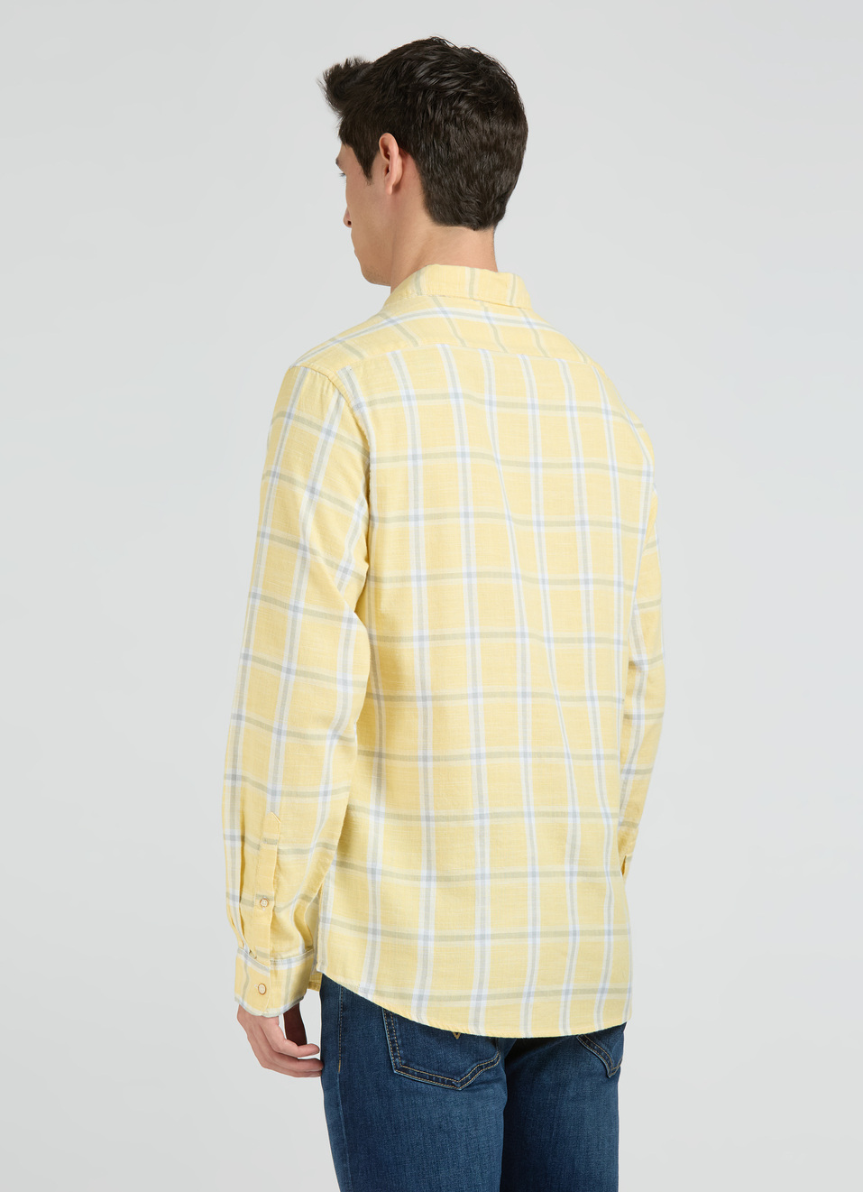 Yellow Check Full Sleeve Shirt, , large image number 2
