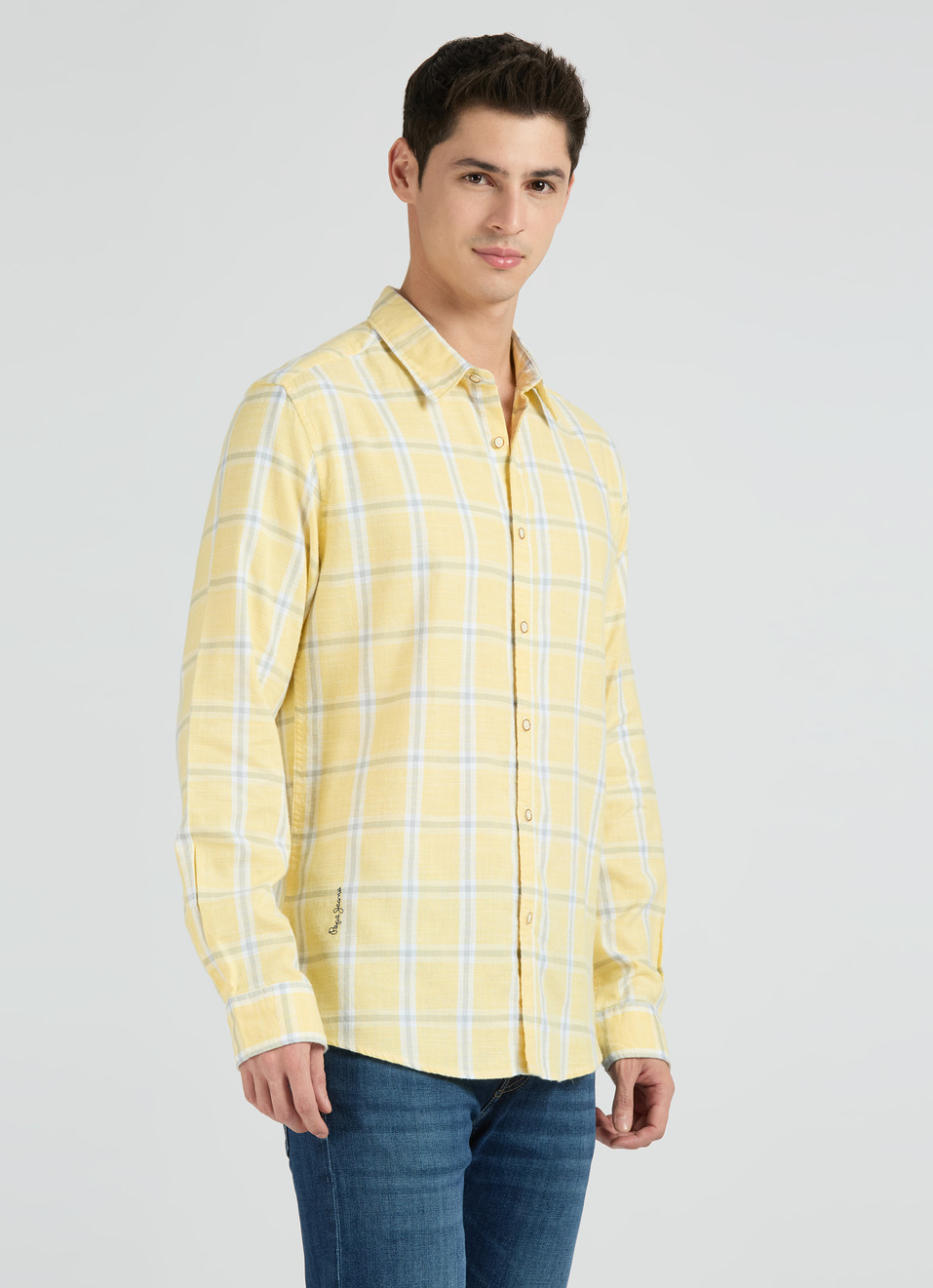 Yellow Check Full Sleeve Shirt, , large image number 3