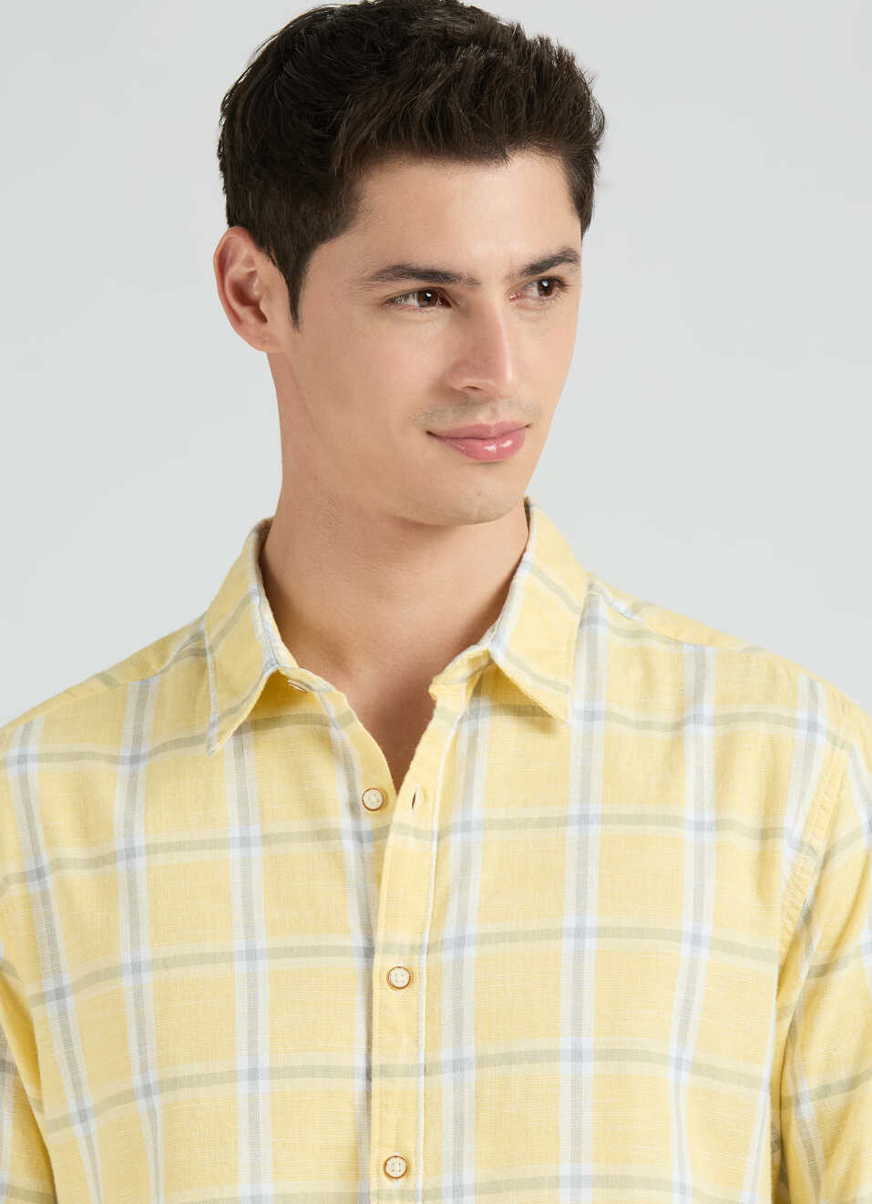 Yellow Check Full Sleeve Shirt, , large image number 4