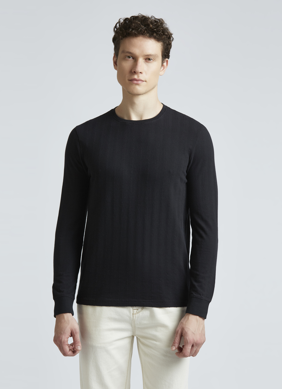 Black Stripes Full Sleeve T-shirt, , large image number 1