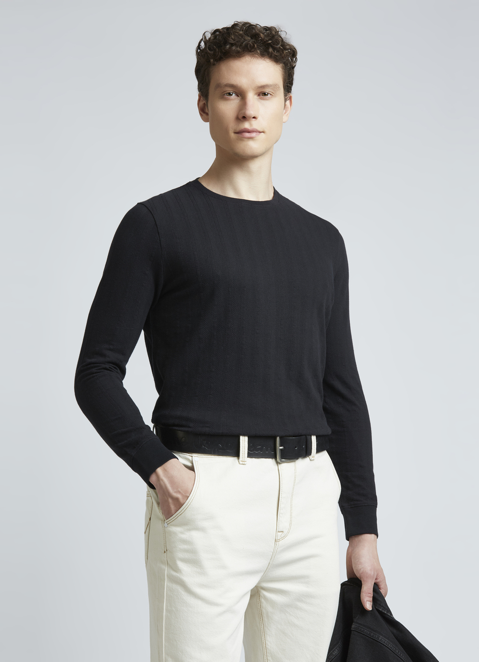 Black Stripes Full Sleeve T-shirt, , large image number 0