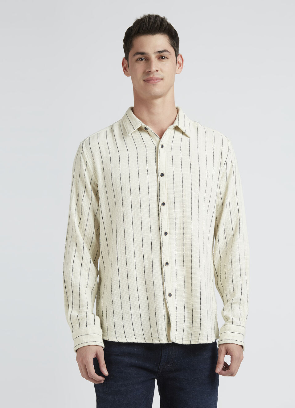 White Stripes Full Sleeve Shirt, , large image number 1