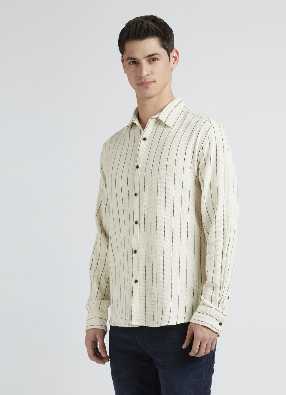 White Stripes Full Sleeve Shirt, , large image number 3