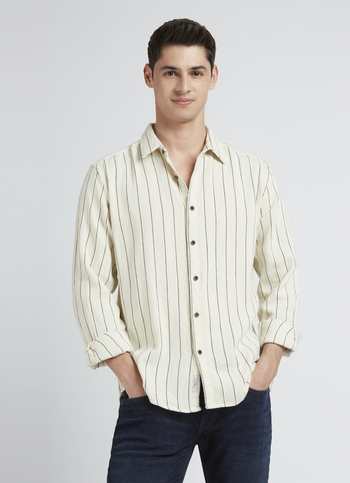 White Stripes Full Sleeve Shirt