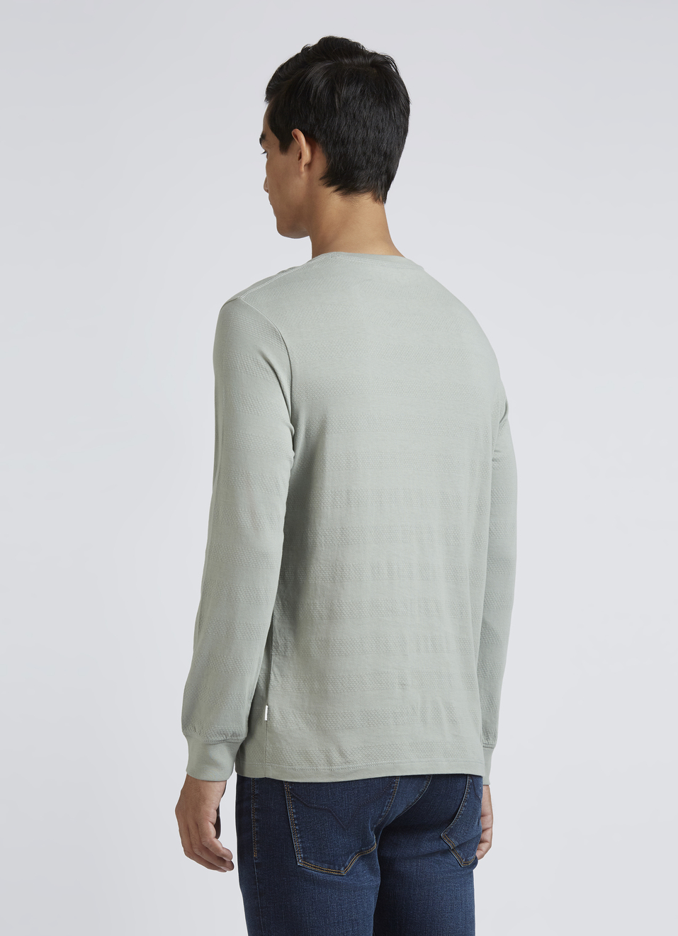 Light Green Stripes Full Sleeves T-shirt, , large image number 2