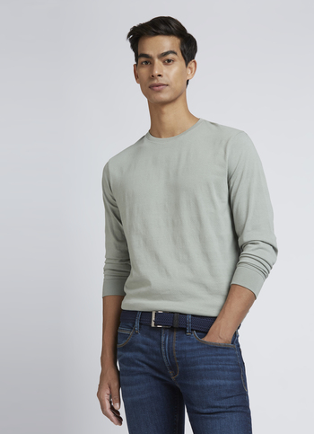 Light Green Stripes Full Sleeves T-shirt