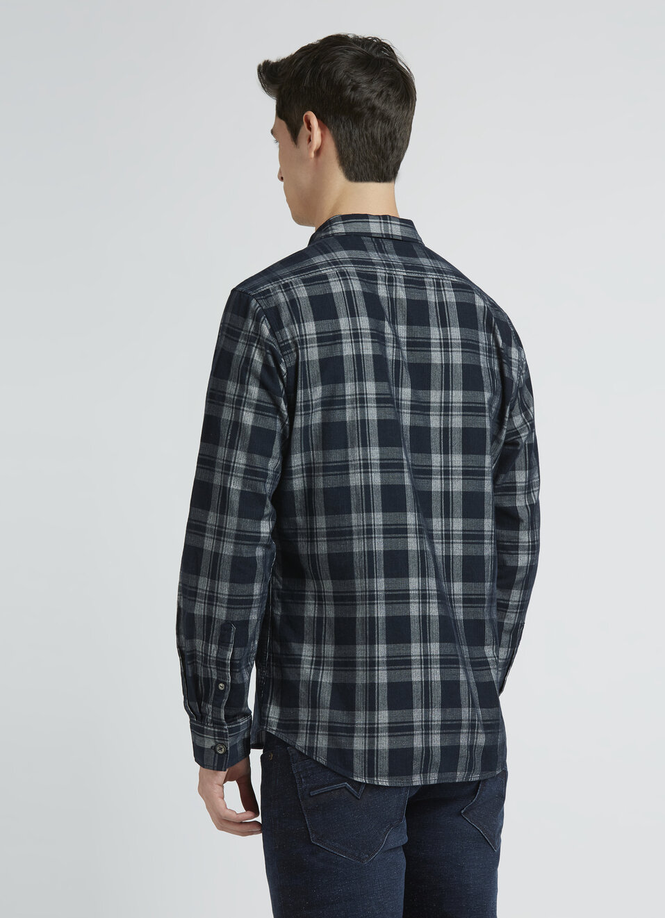 Navy Check Full Sleeve Shirt, , large image number 2