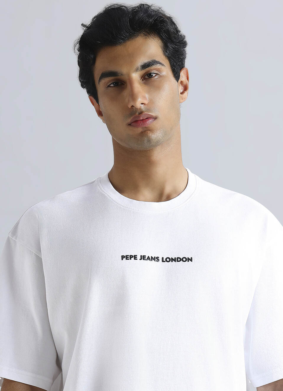 White Oversized Graphic Back Print Short Sleeve T-shirt, , large image number 4