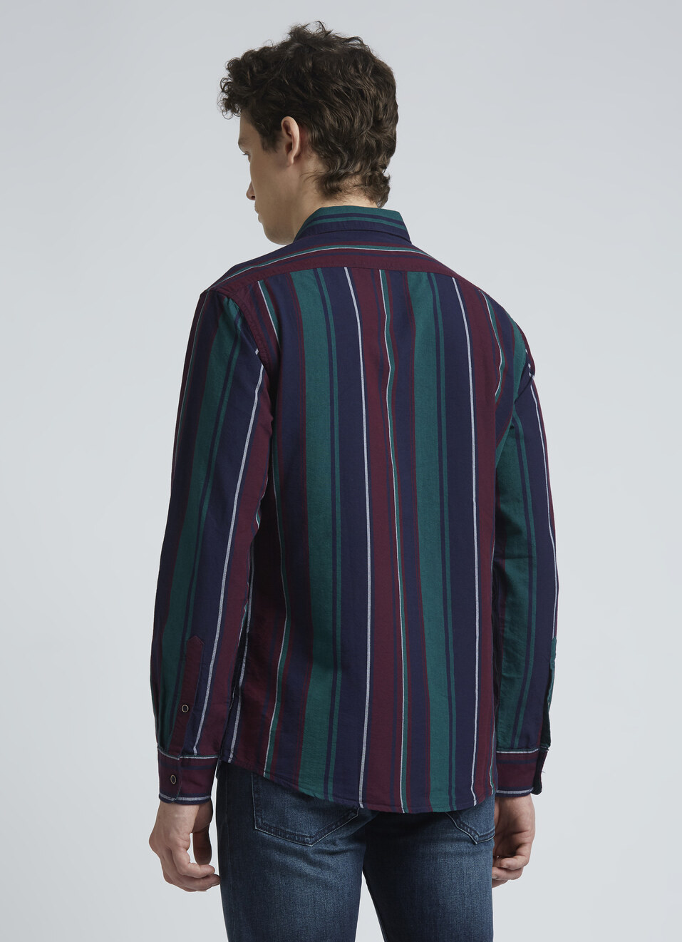 Navy Stripes Full Sleeve Shirt, , large image number 2