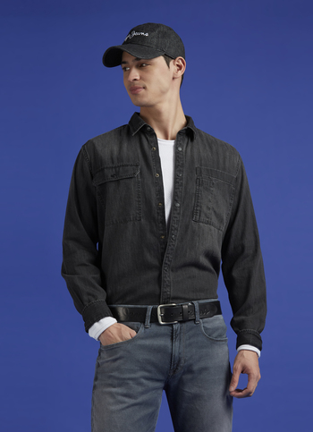 Black Full Sleeve Denim Shirt