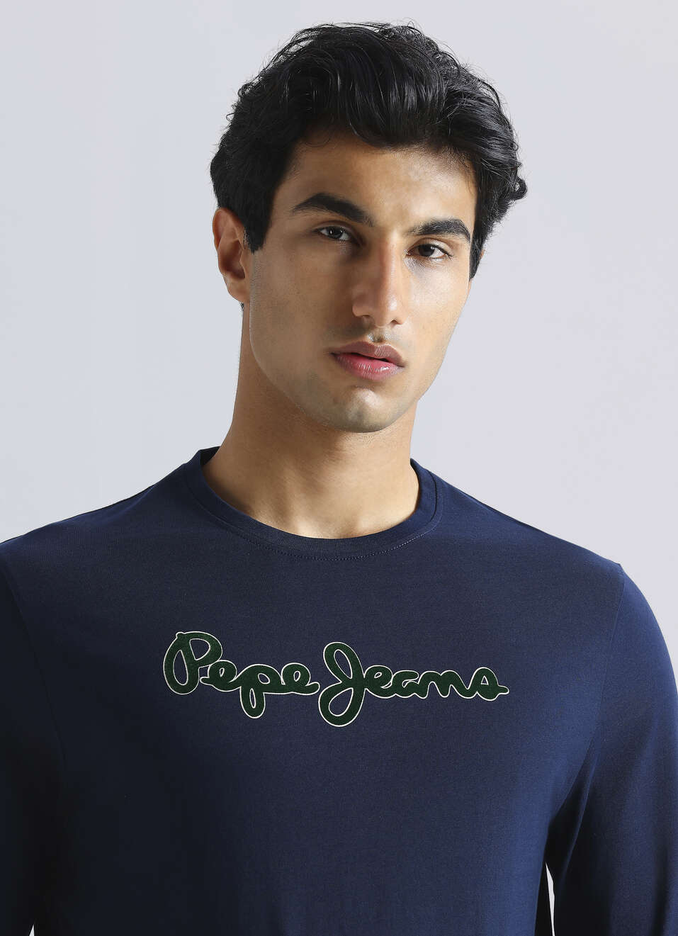 Navy Graphic Print Full Sleeve T-shirt, , large image number 4