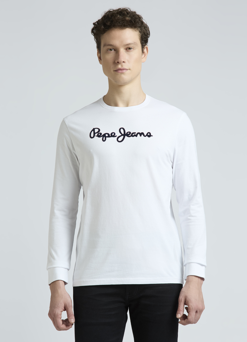 White Graphic Print Full Sleeve T-shirt, , large image number 1