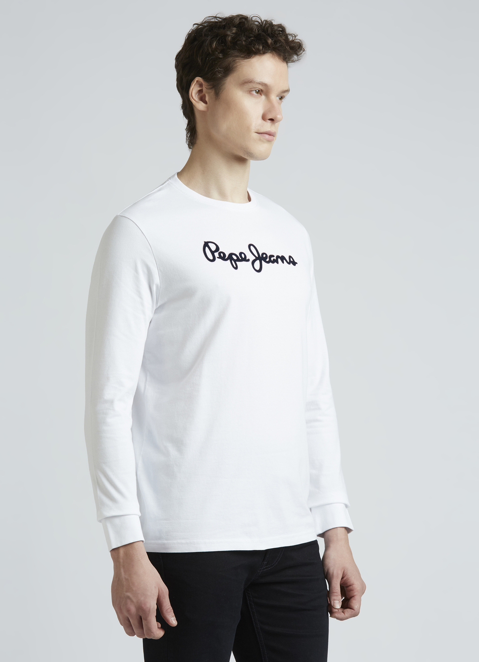 White Graphic Print Full Sleeve T-shirt, , large image number 3