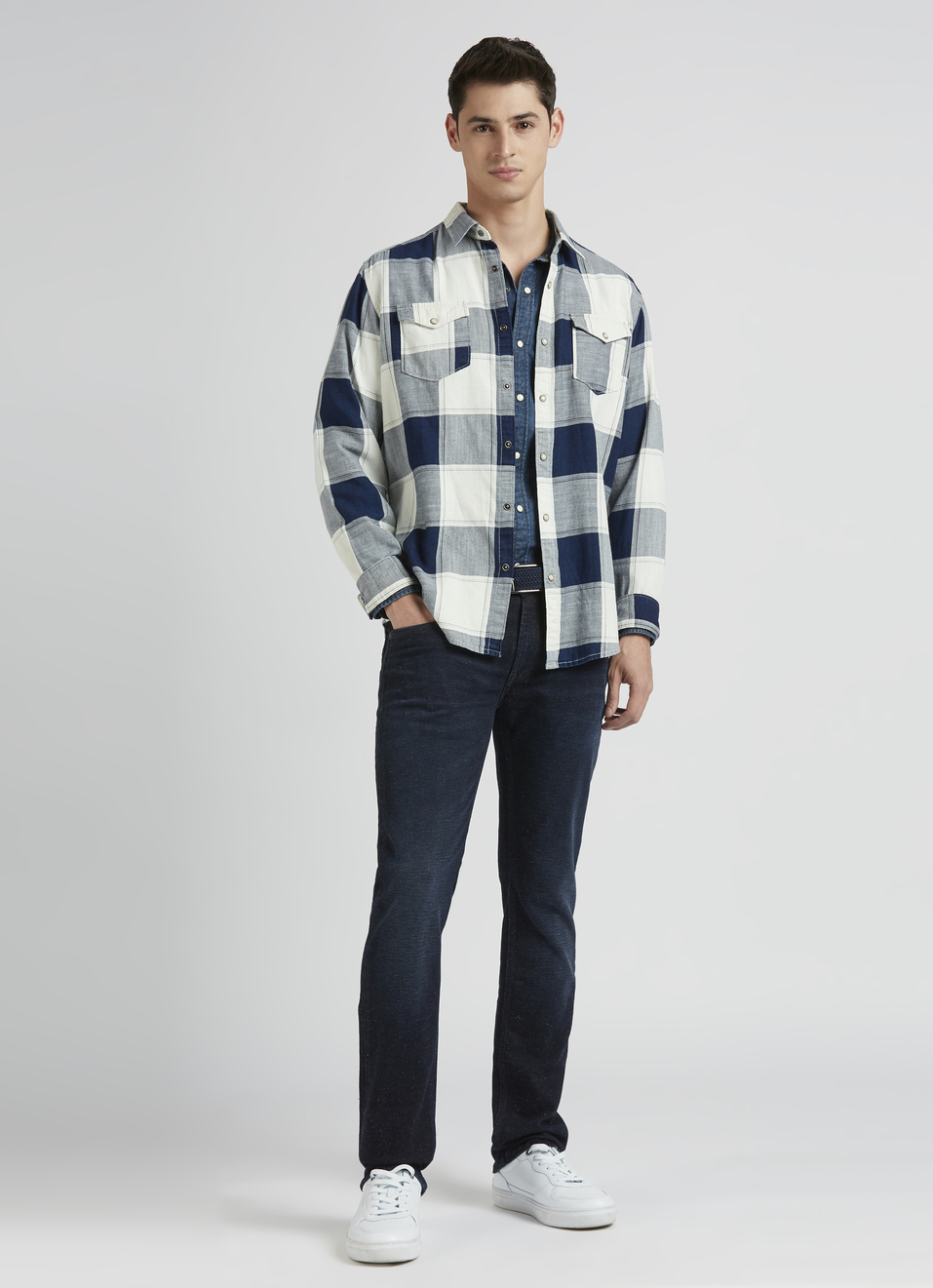 Blue Checks Full Sleeve Shirt, , large image number 5