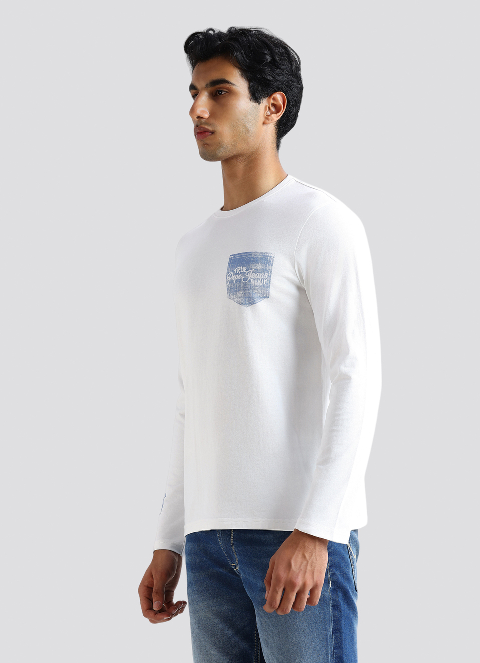 Off White Graphic Print Full Sleeve T-shirt, , large image number 3