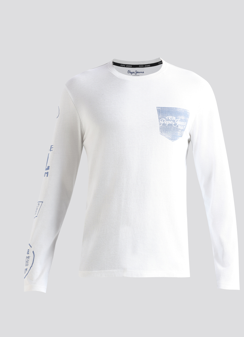 Off White Graphic Print Full Sleeve T-shirt, , large image number 6