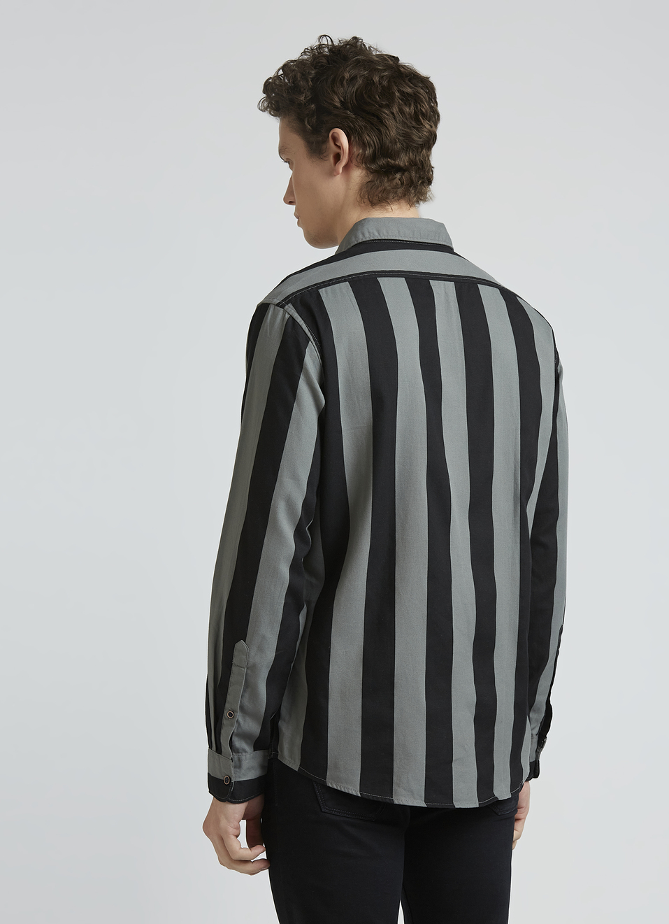 Black Stripes Full Sleeve Shirt, , large image number 2