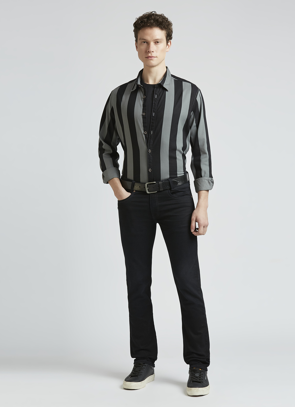 Black Stripes Full Sleeve Shirt, , large image number 5