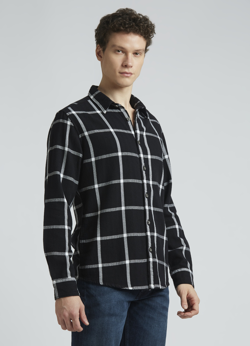 Black Checks Full Sleeve Shirt, , large image number 3