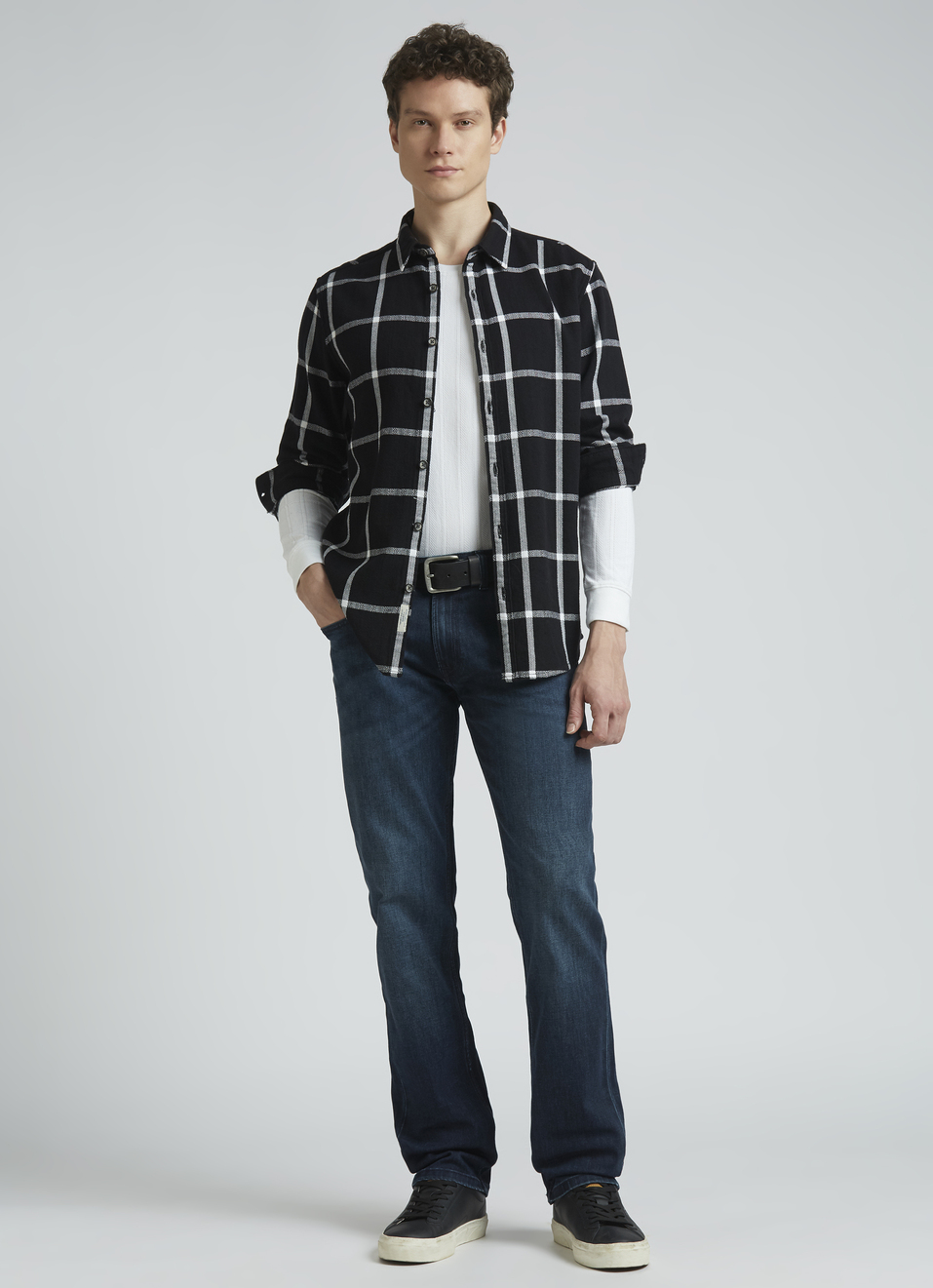 Black Checks Full Sleeve Shirt, , large image number 5