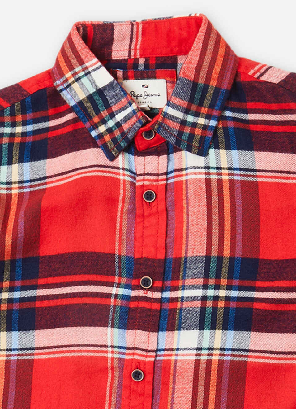 Boys Red Check Full Sleeve Shirt, , large image number 2