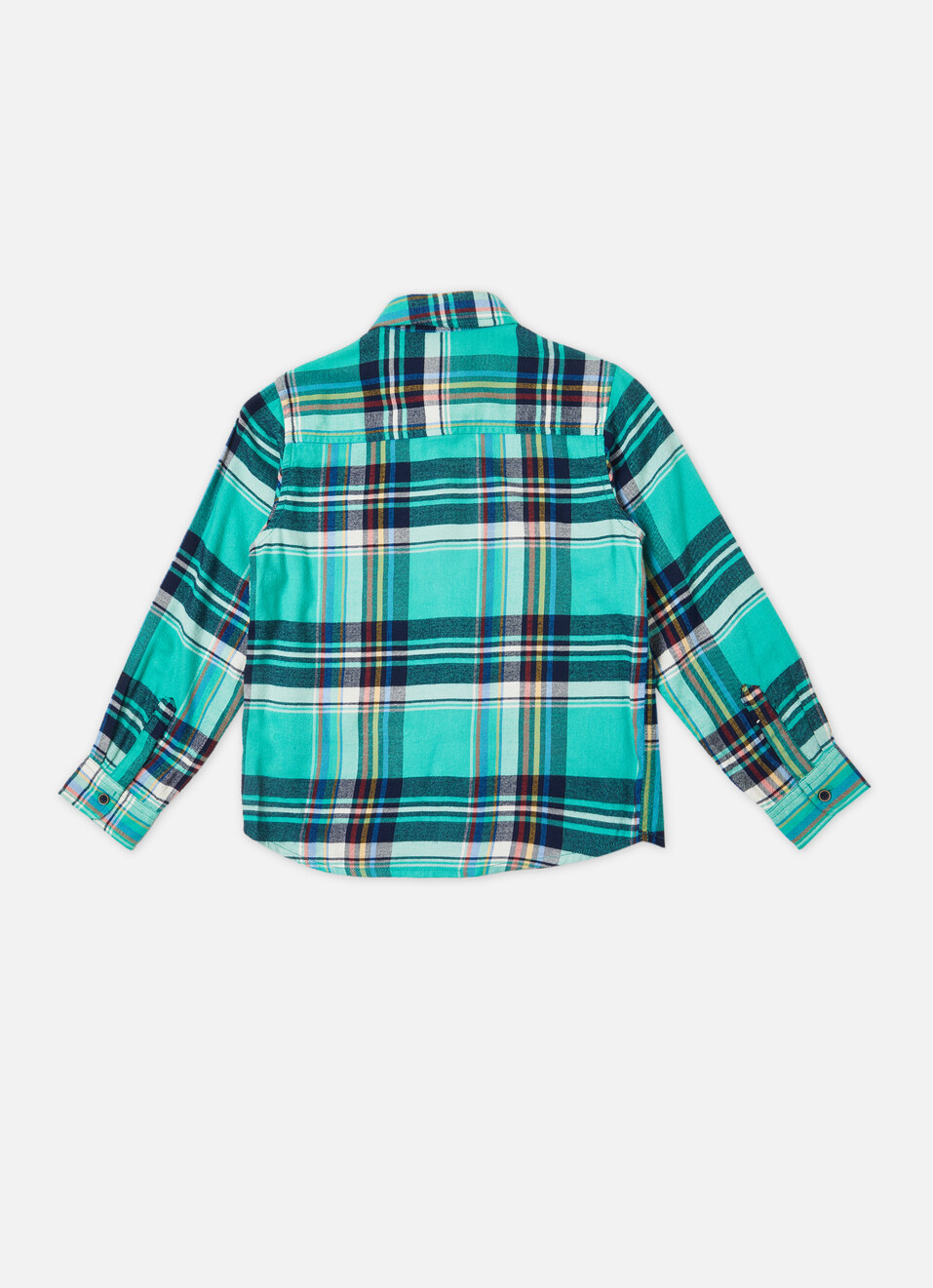 Boys Green Check Full Sleeve Shirt, , large image number 1