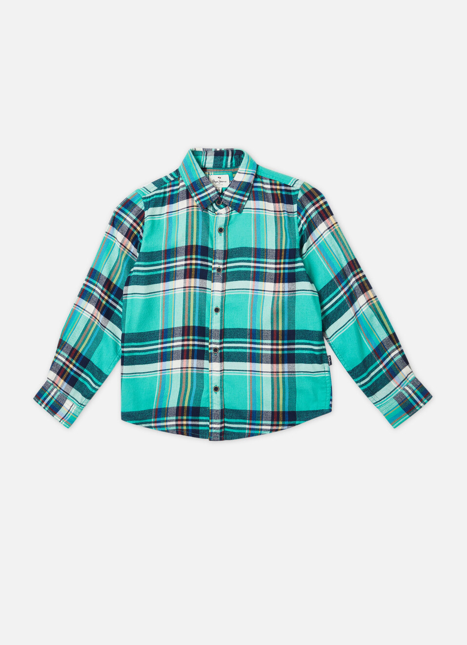 Boys Green Check Full Sleeve Shirt, , large image number 0