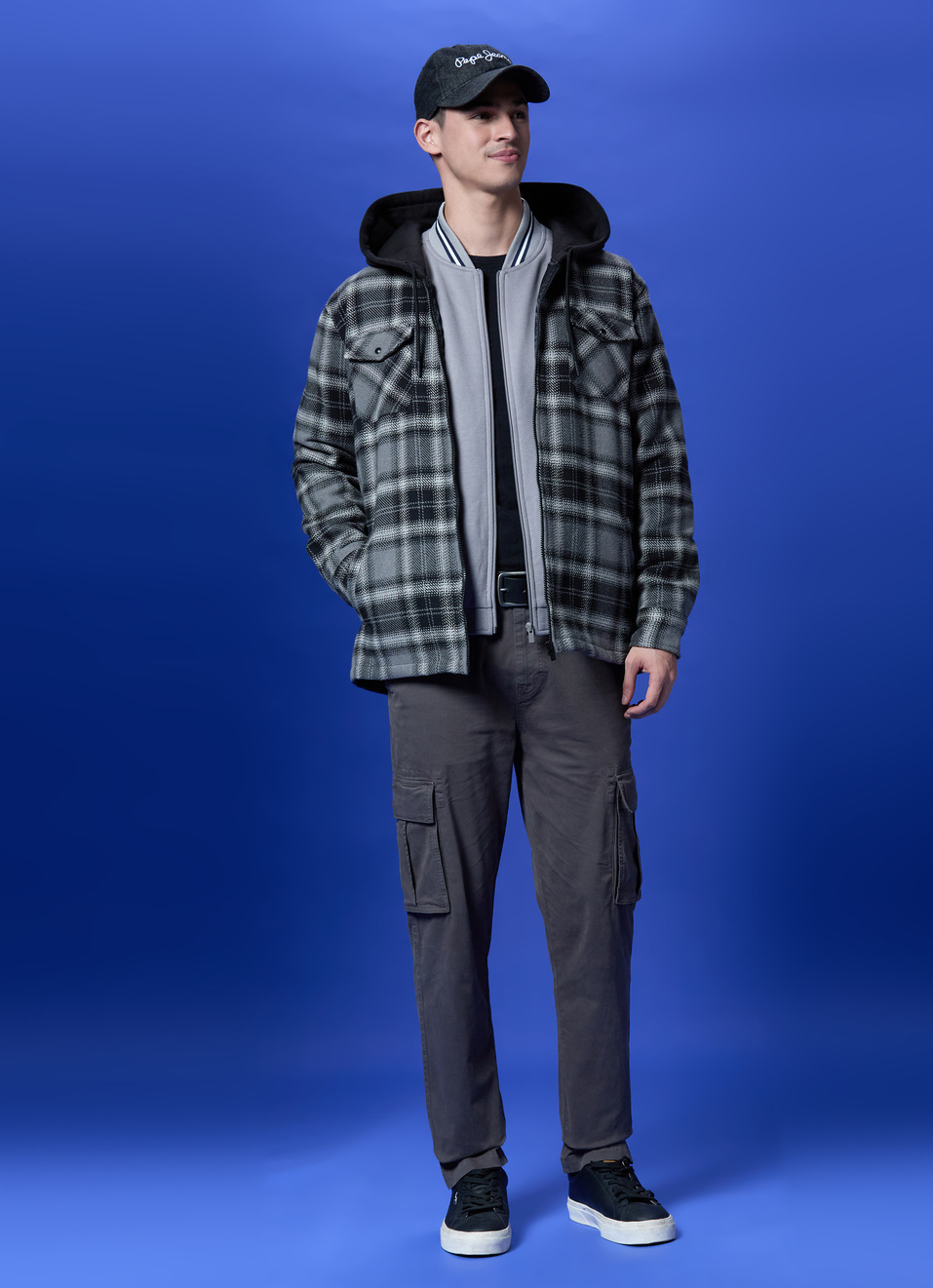 Black Check Full Sleeve Shacket, , large image number 5